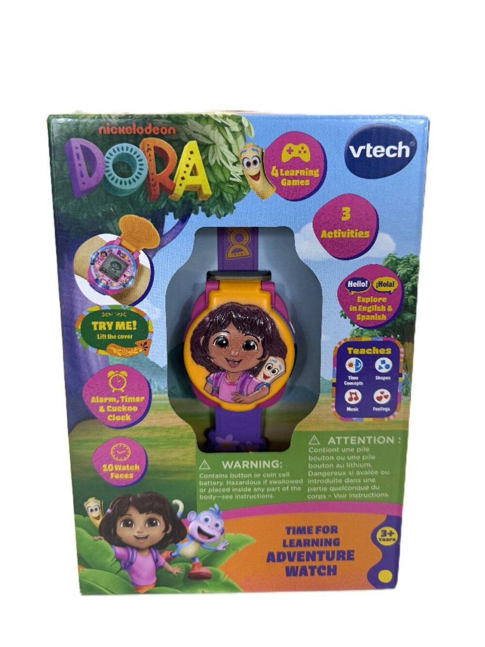 VTech Dora Time for Learning Adventure Watch Kids Educational Toy New